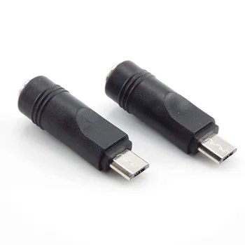 Штекер DC 5,5 * 2,1 мм от розетки до Micro USB, разъем для преобразователя питания, разъем адаптера зарядного устройства для ноутбука / планшета/ мобильного телефона 2