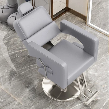 Эргономичные парикмахерские кресла для красоты, спинка для макияжа, мужские парикмахерские кресла, профессиональная мебель для парикмахерских Cadeira Facility 2