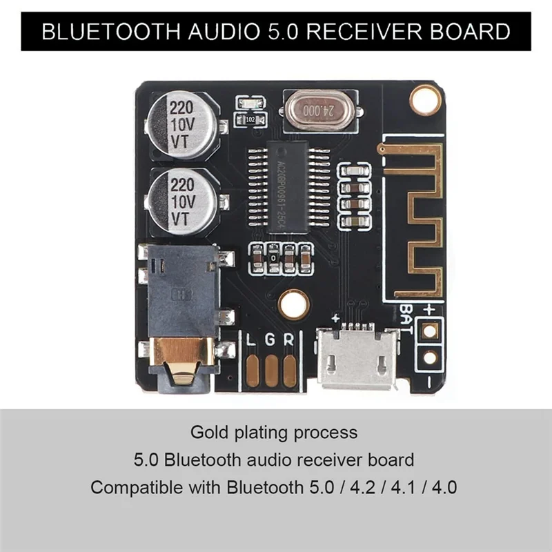 Плата аудиоприемника Bluetooth 3ШТ, B T 5.0, стереоусилитель DIY, автомобильный усилитель динамика 3,7-5V, Беспроводной Изображение 3