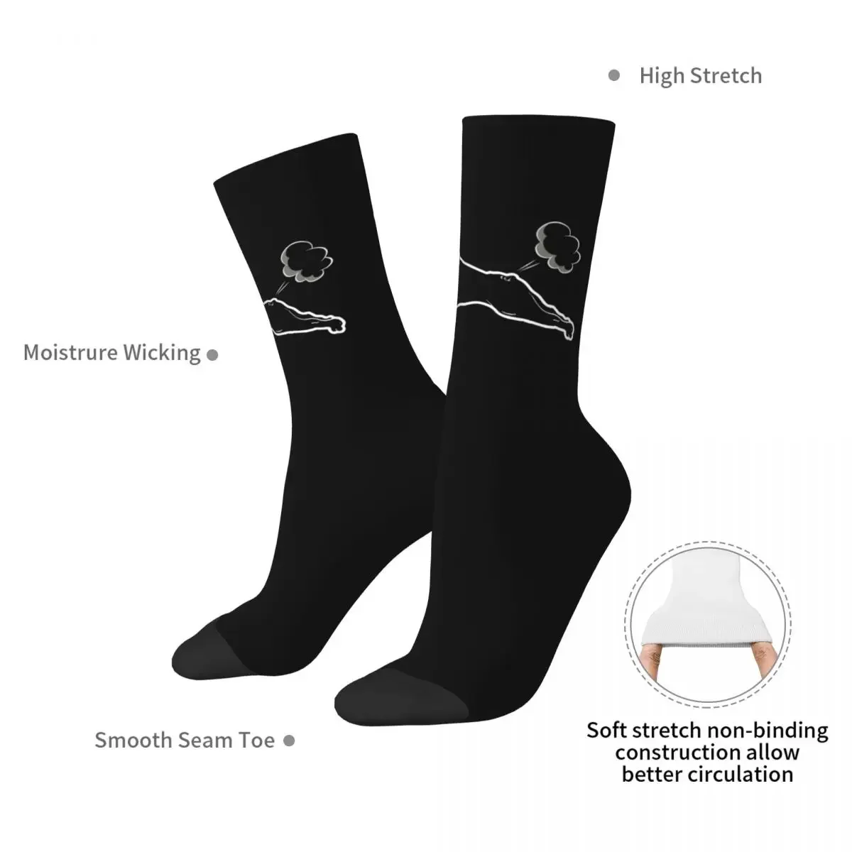 Носки для йоги с французскими бульдогами, супер мягкие чулки Harajuku, всесезонные носки, аксессуары для подарка на день рождения унисекс Изображение 1