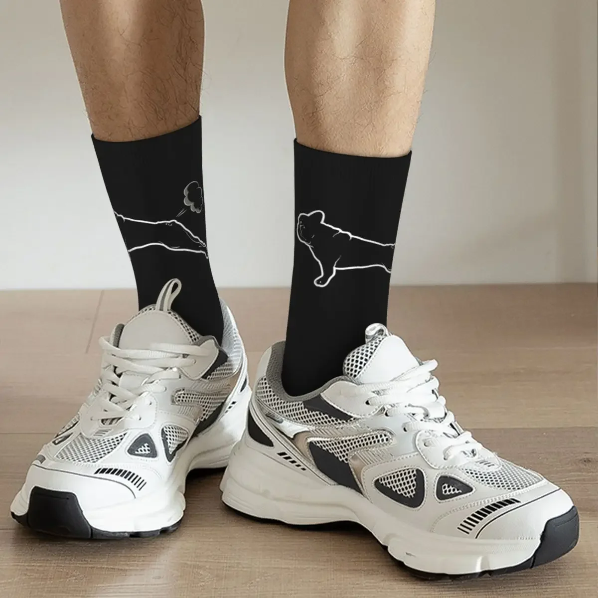 Носки для йоги с французскими бульдогами, супер мягкие чулки Harajuku, всесезонные носки, аксессуары для подарка на день рождения унисекс Изображение 5