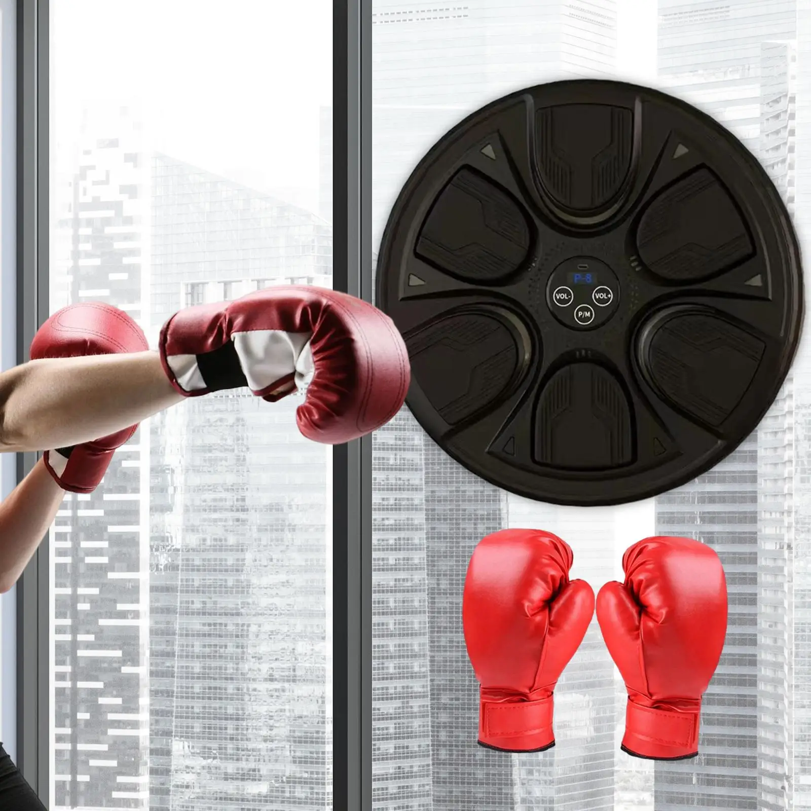 Музыкальный боксерский тренажер Настенная мишень Музыкальный боксерский тренажер для Санда Мма каратэ Изображение 2