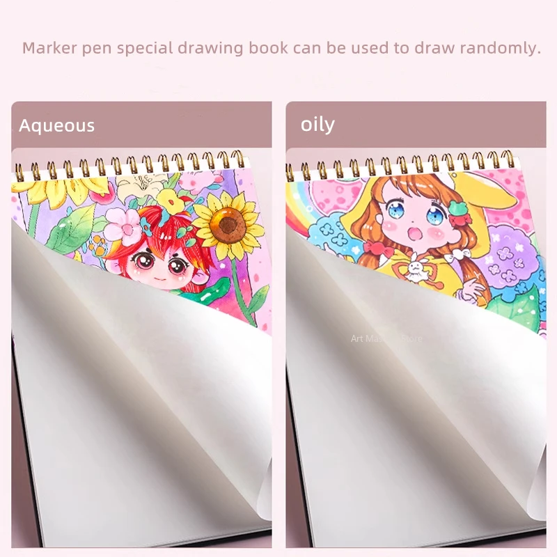 Альбом для рисования акварелью и фломастерами Student Art Drawing Book Art StudentManga Colorfast Альбом с картинками Sketch Book Journal Изображение 3