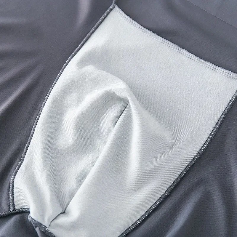 Летнее мужское нижнее белье из ледяного шелка, ультратонкие мужские бесшовные цельные прозрачные шорты, дышащие трендовые боксерские шорты Boom Изображение 2