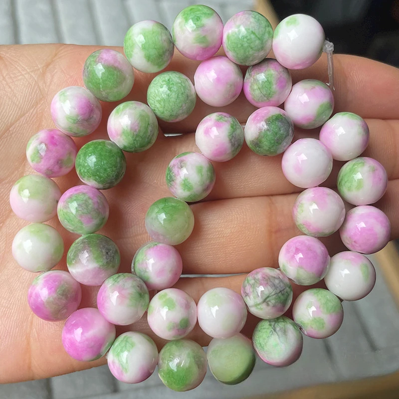 Круглые разноцветные бусины из натурального камня 6 мм, 8 мм, 10 мм, 12 мм, для изготовления ювелирных изделий, браслетов 