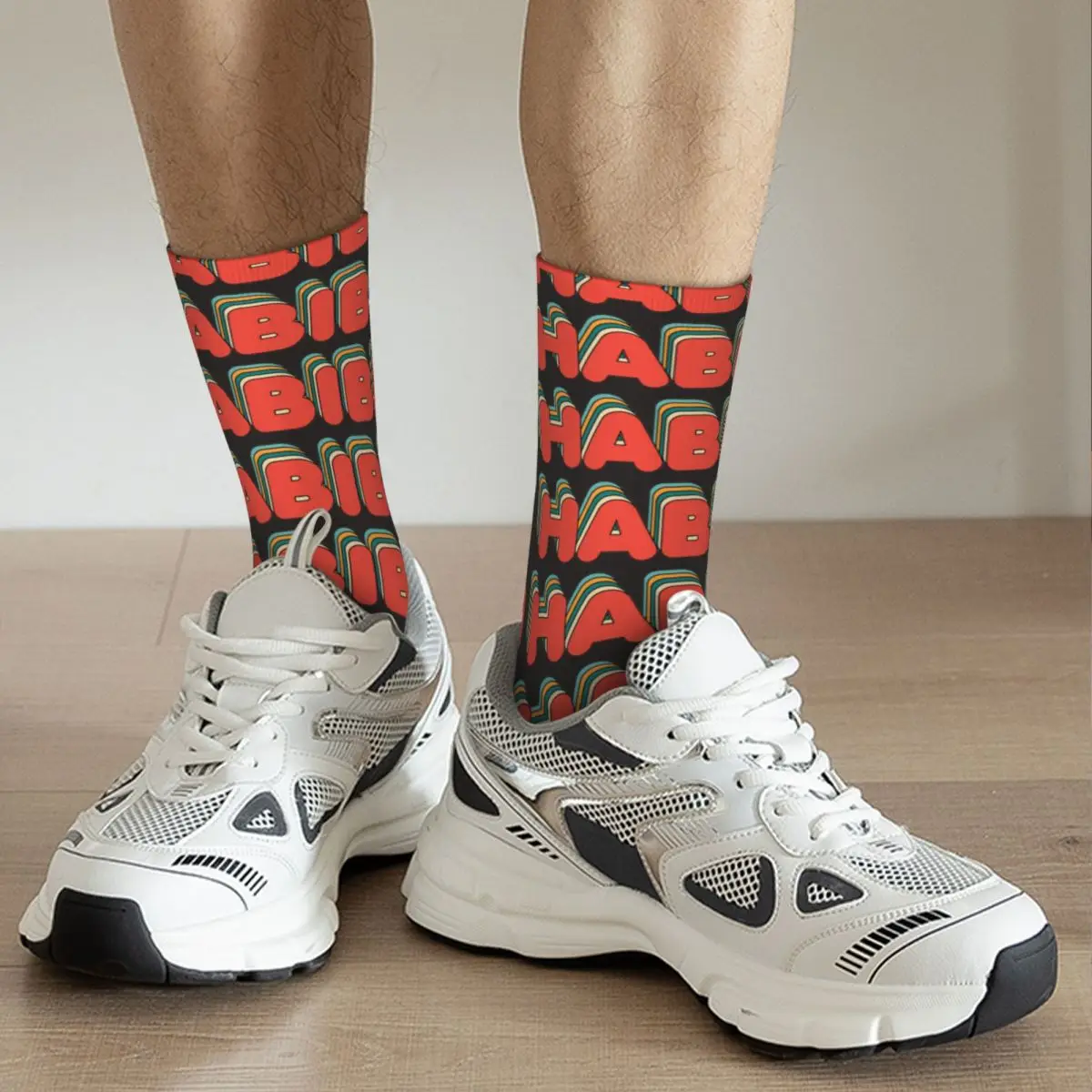 Зимние теплые носки унисекс в стиле Ретро, арабские носки Хабиби, нескользящие спортивные носки Изображение 1