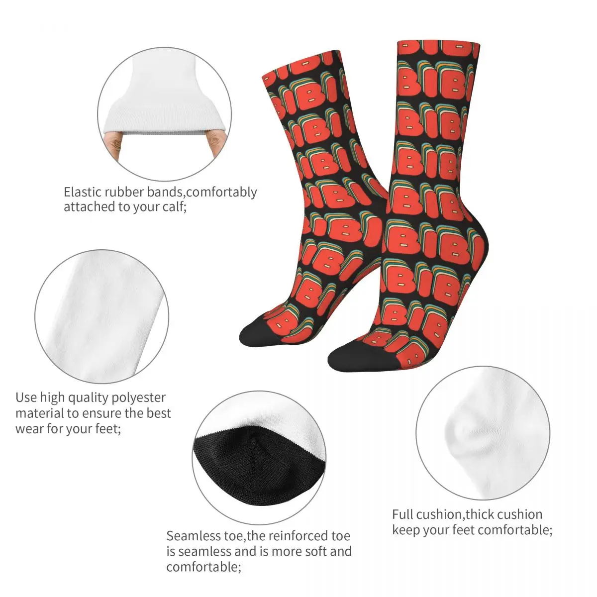 Зимние теплые носки унисекс в стиле Ретро, арабские носки Хабиби, нескользящие спортивные носки Изображение 5