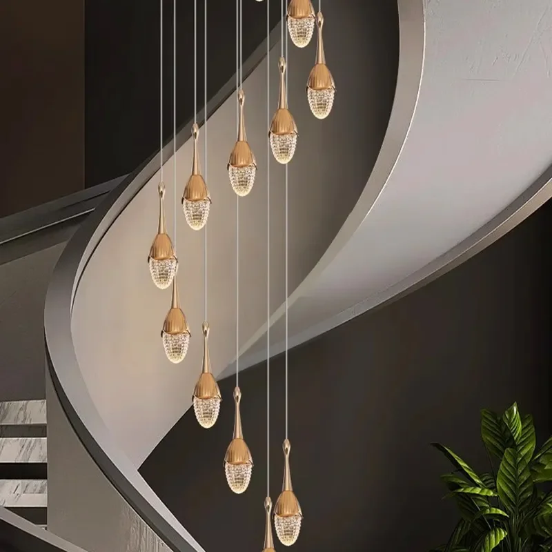 Скандинавский декор для дома, столовая, подвесной светильник, внутреннее освещение, хрустальная лампа, подвесной светильник, люстра, светильники для гостиной Изображение 2