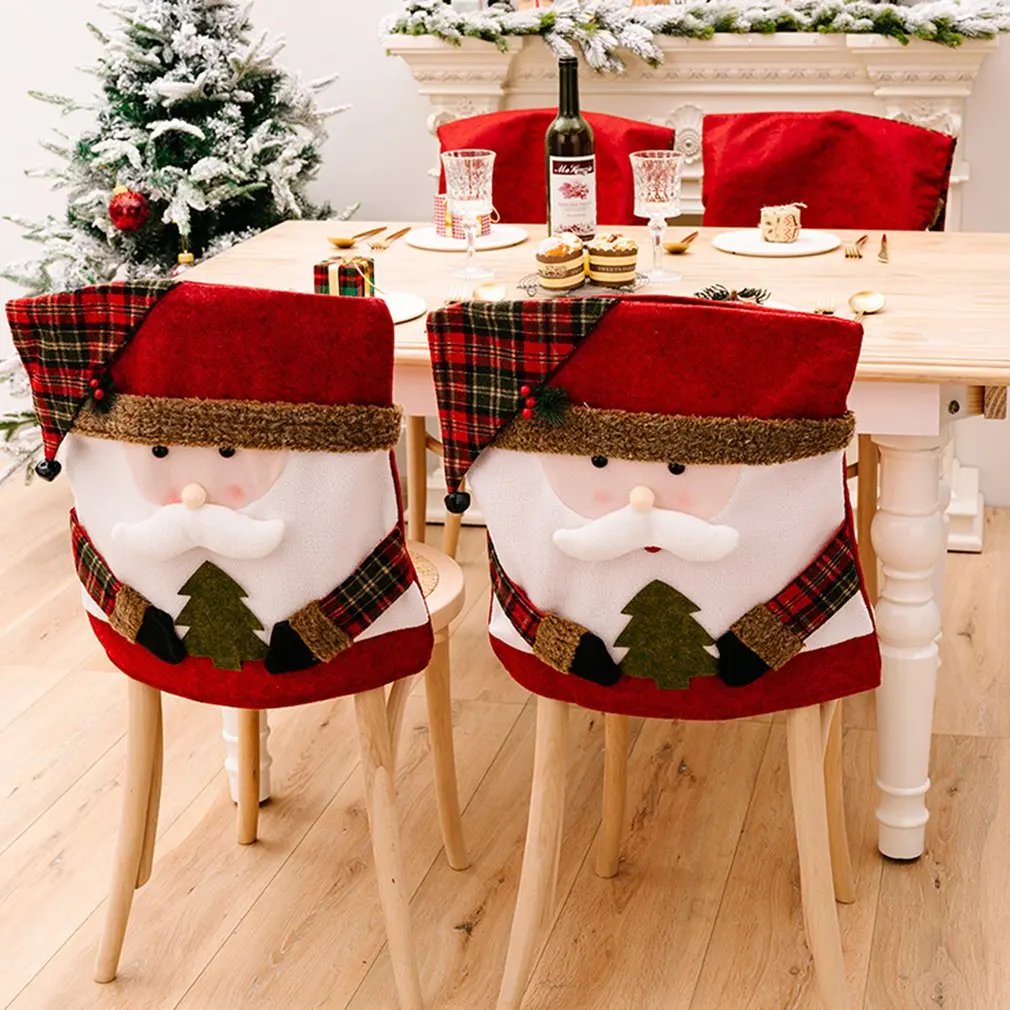 Рождественский декоративный набор стульев Набор табуретов Новый чехол для кукольного стула Европейская и американская декоративная мебель для дома Изображение 2