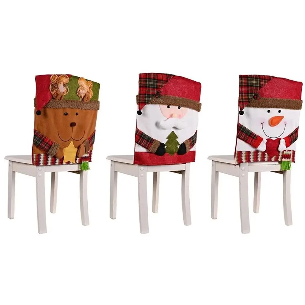 Рождественский декоративный набор стульев Набор табуретов Новый чехол для кукольного стула Европейская и американская декоративная мебель для дома Изображение 3