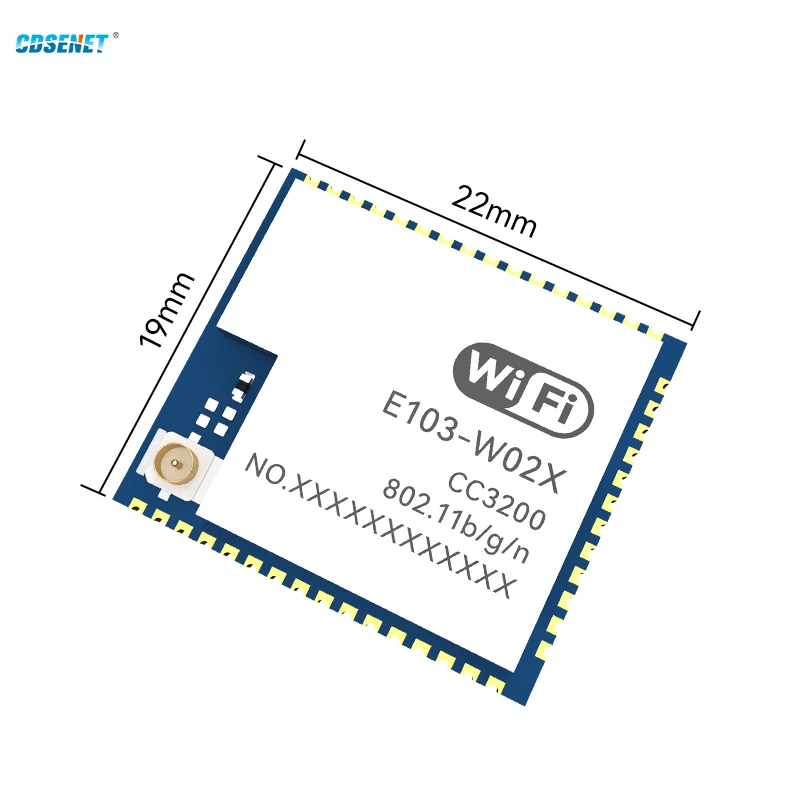 Промышленный модуль Wi-Fi CC3200 UART CDSENET E103-W02X с низким энергопотреблением MQTT HTTP Heartbeat Packet TCP UDP Антенна Airkiss Ipex Изображение 1