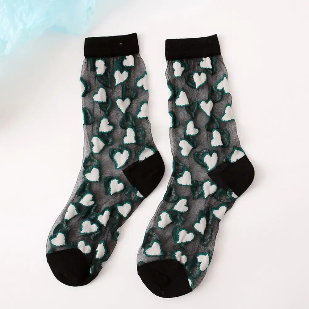 1 пара стильных стеклянных шелковых носков Перспективные эластичные женские носки Ультратонкие стеклянные шелковые носки-трубочки Изображение 5