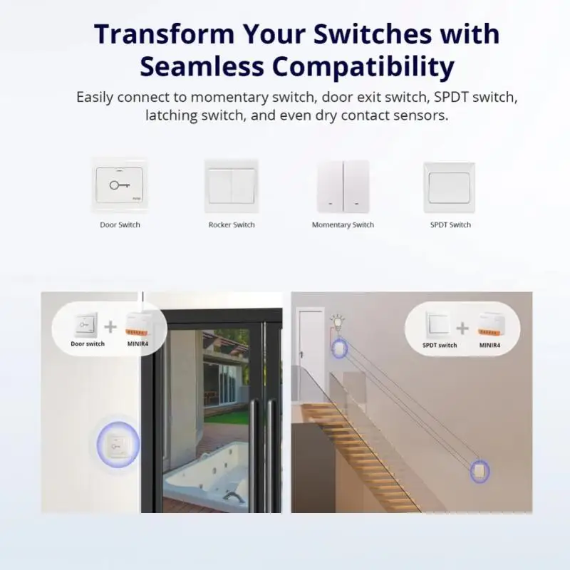 1-10 Шт. SONOFF MINI R4 Wifi Switch Модуль Smart Wi-Fi 2-Полосный Переключатель Умный Дом Работает R5 S-MATE Беспроводное Управление Alexa Google Home Изображение 3
