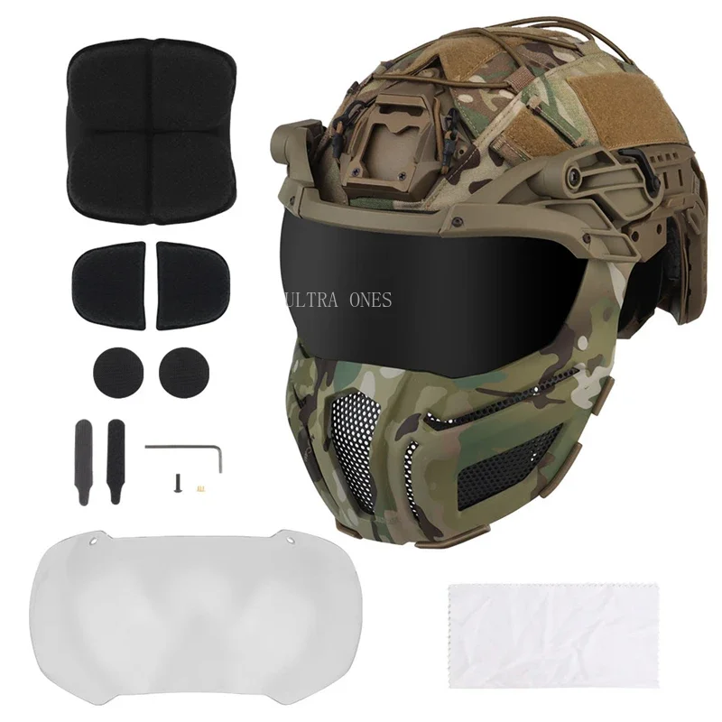 Военный БЫСТРЫЙ Шлем Наружные Тактические Игровые Шлемы Wargame Cs Для Пейнтбола Защита Головы Многофункциональное Оборудование Шлемы Изображение 1
