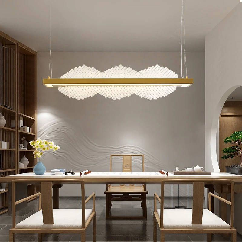Современный подвесной светильник SOFITY LED, китайский Креативный дизайн Простоты, Золотая потолочная люстра для домашнего Чайного домика, столовой Изображение 3