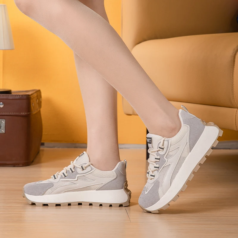Женские модные кроссовки для бега, повседневная спортивная обувь на платформе, Tenis Femininos, удобная легкая обувь, модные женские туфли-сапатильи Изображение 3
