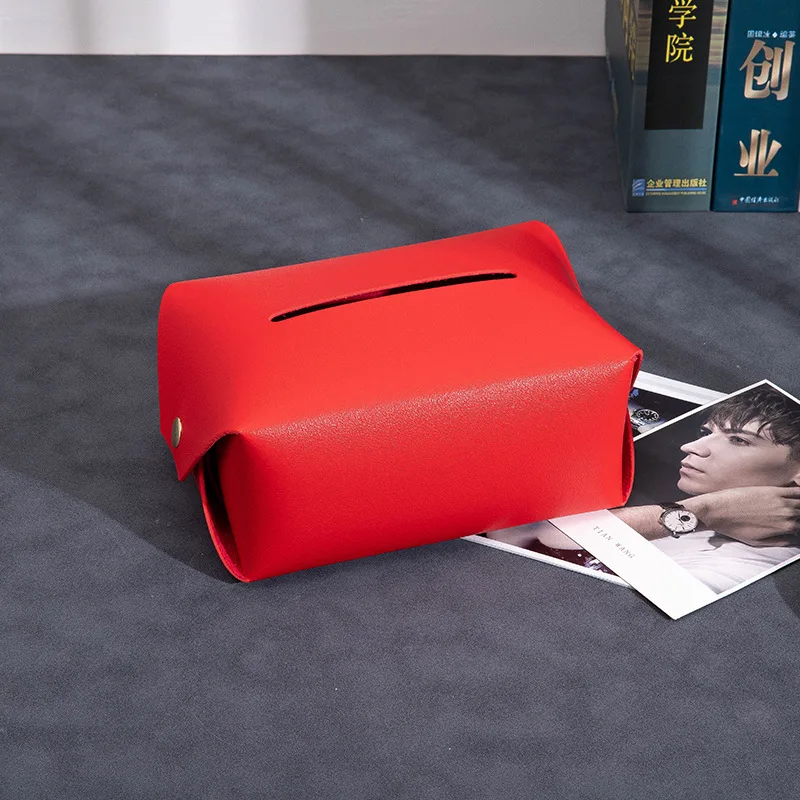 Коробка для салфеток для дома, гостиной, креативная кожаная многофункциональная декоративная бумажная коробка для увеличения счастья Изображение 2