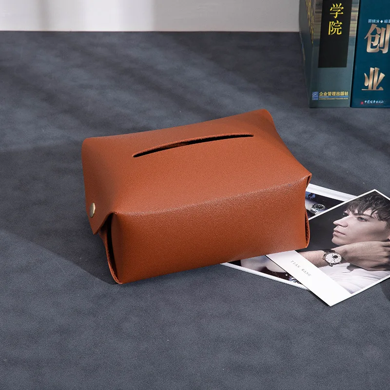 Коробка для салфеток для дома, гостиной, креативная кожаная многофункциональная декоративная бумажная коробка для увеличения счастья Изображение 3