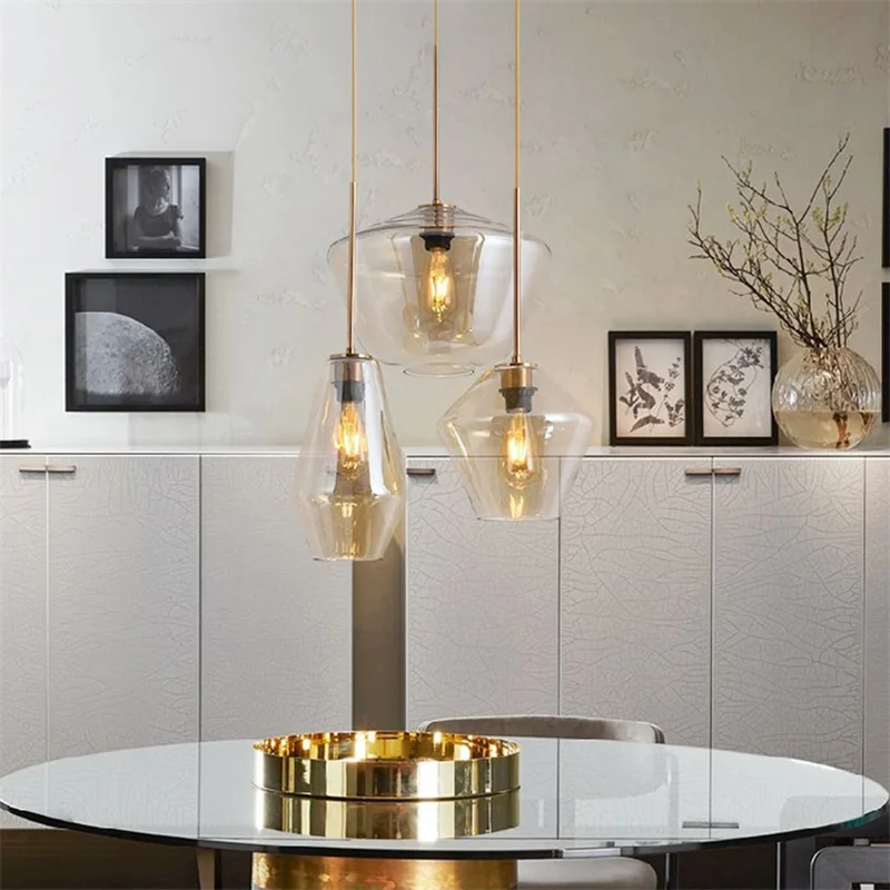 Подвесные светильники SAMAN Nordic, светодиодные современные простые декоративные лампы для домашней столовой, бара Изображение 2