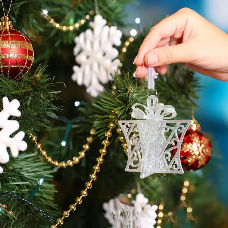 Акриловая подвеска в виде Рождественской елки, сверкающие драпировки, Декор в виде каретки, Рождественская подвеска для штор на окнах в виде Рождественской елки Изображение 4