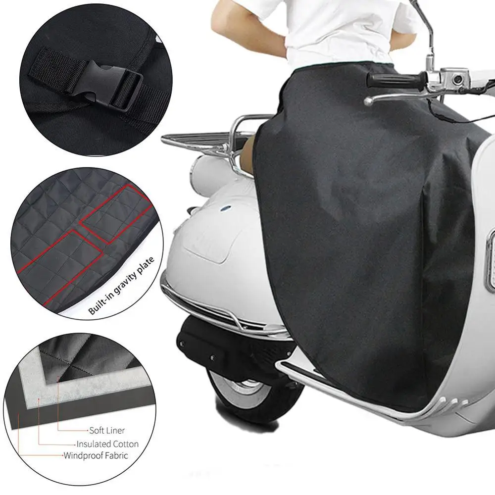 Запчасти для мотоциклов Чехол для ног для скутеров Honda Vespa Razor Yamaha Одеяло для колен Защита от дождя ветра холода Водонепроницаемое зимнее одеяло Изображение 1