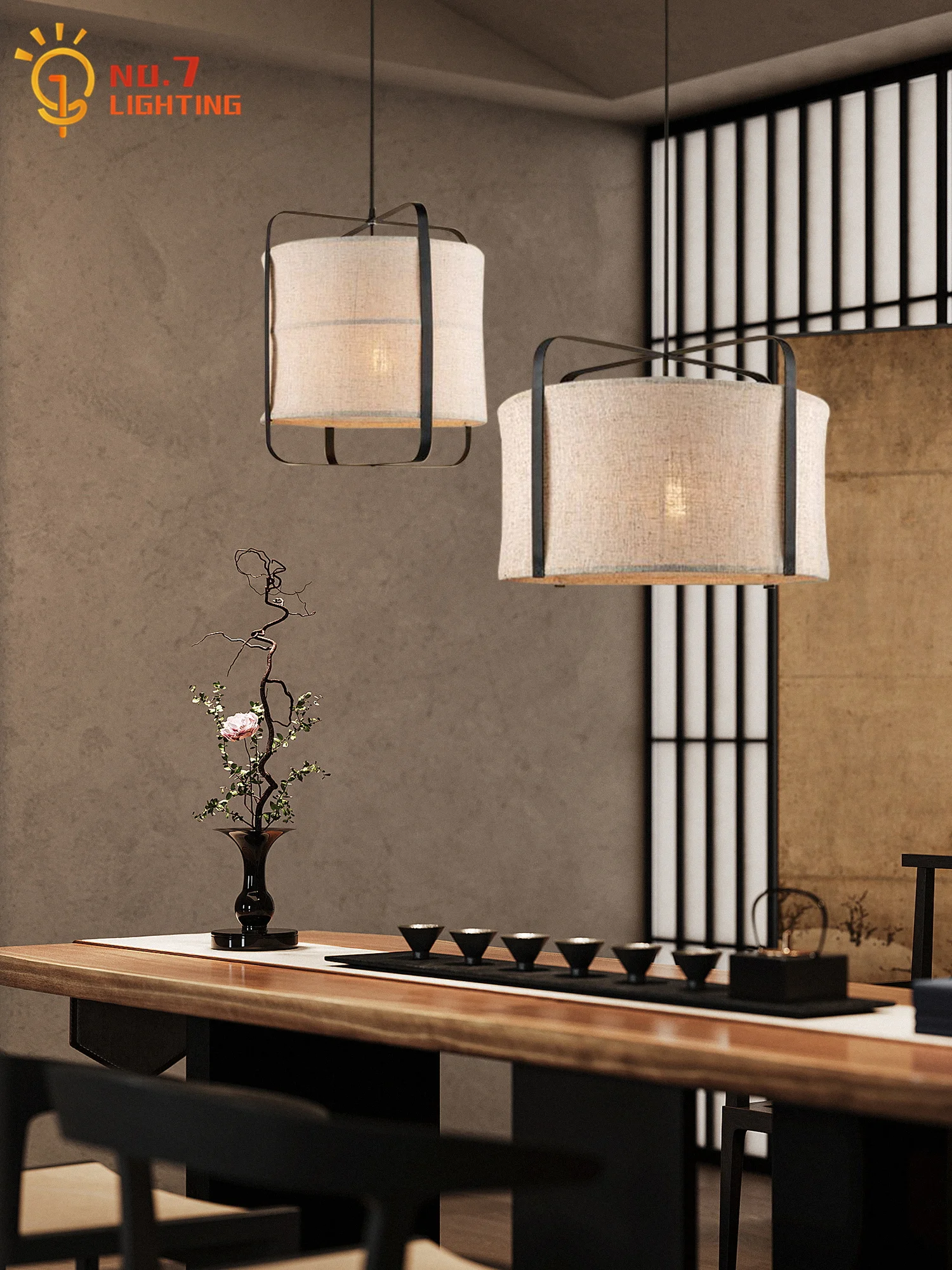 Японский дизайн, Ваби-саби, ретро-ткань, Декоративные подвесные светильники LED E27, Диваны для гостиной/ чайной комнаты, Стойка ресторана в семье Изображение 4